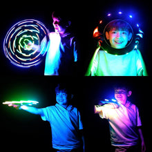 Load image into Gallery viewer, Safe Soft Rim Flying Ring - Auto Light Up with 4000 Throws, Ideal for Family Fun