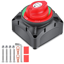 Load image into Gallery viewer, On/Off Battery Disconnect Isolator Switch - 600A for Trucks, RVs &amp; Marine Use