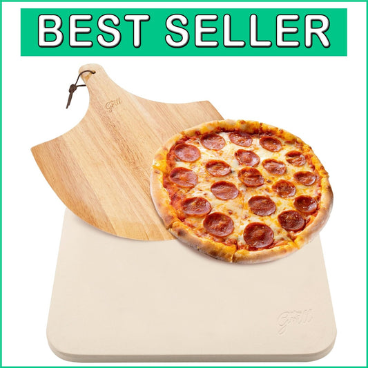 Durable Rectangular Pizza Stone 15 x 12” - Ideal for Baking & Grilling Magic