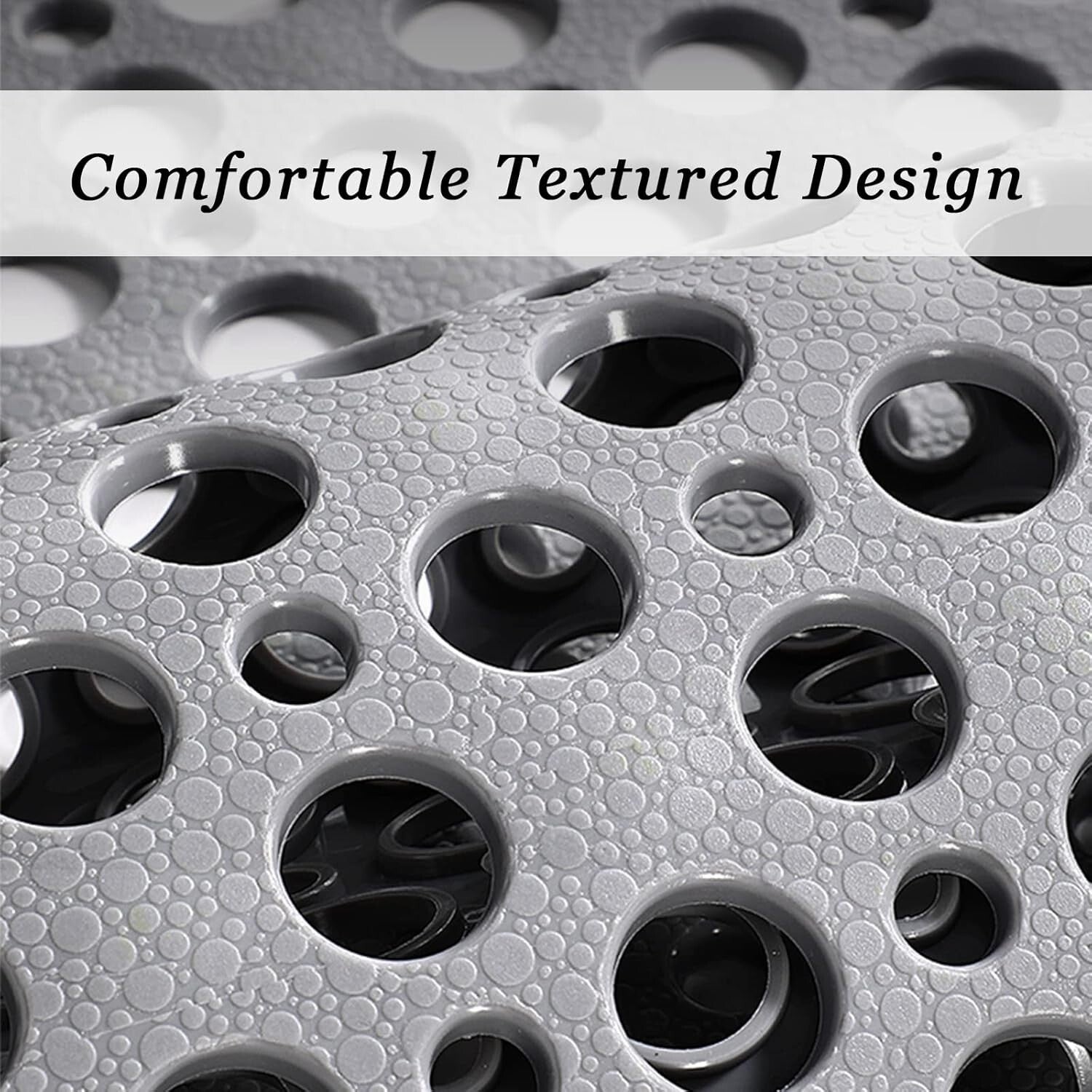 Comfortable Oversized Anti-Slip Shower Mat - 47x32 Inches for Ultimate Safety