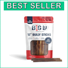 Load image into Gallery viewer, Thick &amp; Digestible 12” Bully Sticks - Grain-Free Treats for All Life Stages