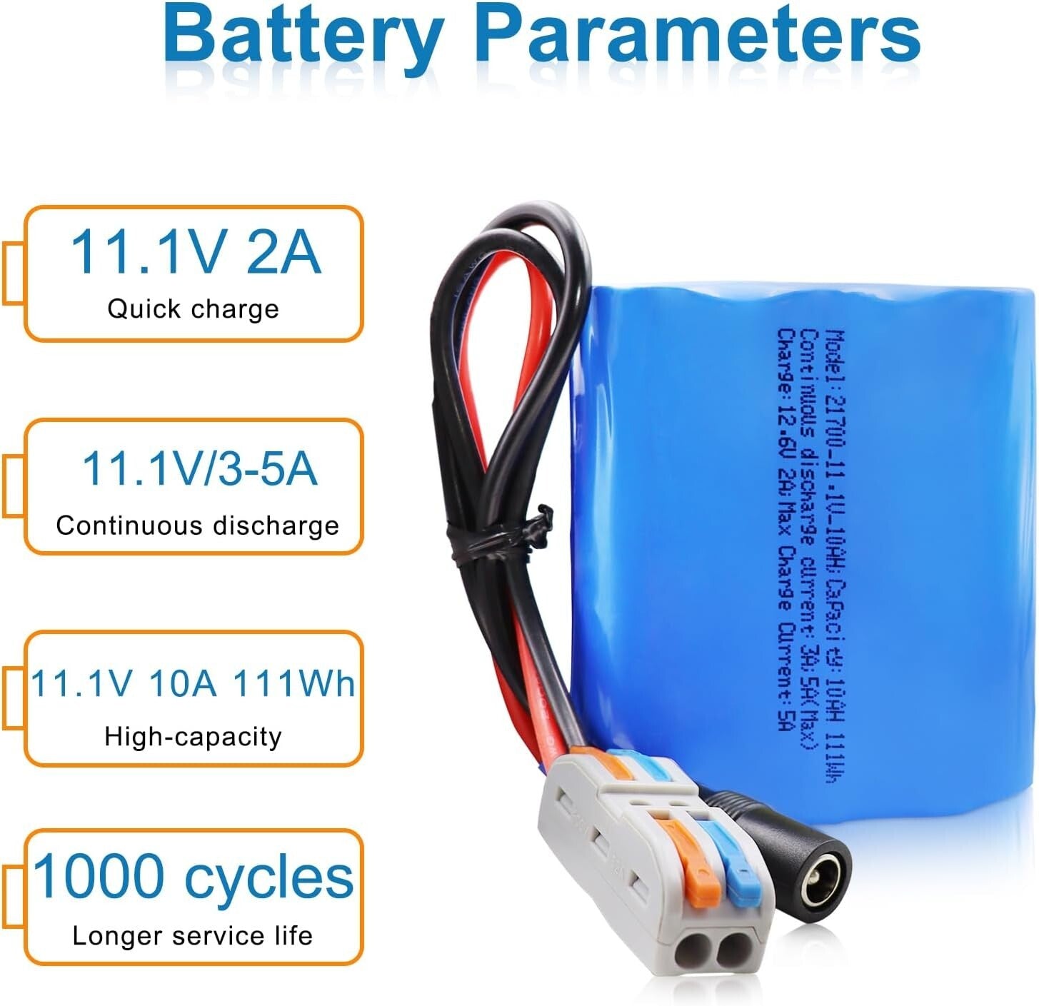 Versatile 12V 10000mAh Lithium Battery with Charger for RC Cars & DIY Projects