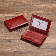 Load image into Gallery viewer, Compact Vintage Leather Business Card Holder - Stylish &amp; Functional Card Case