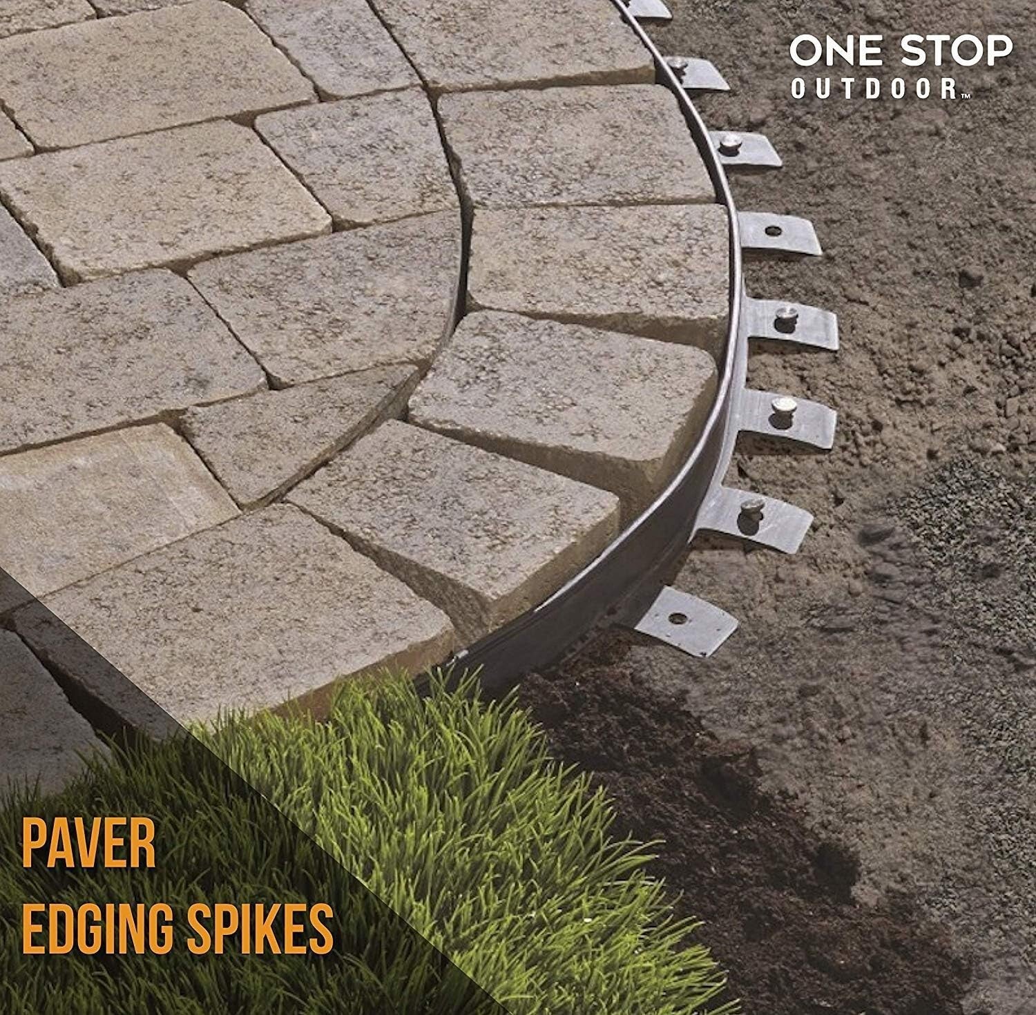 25-Pack Heavy Duty 12-Inch Round Metal Landscape Edging Anchors - Versatile Use