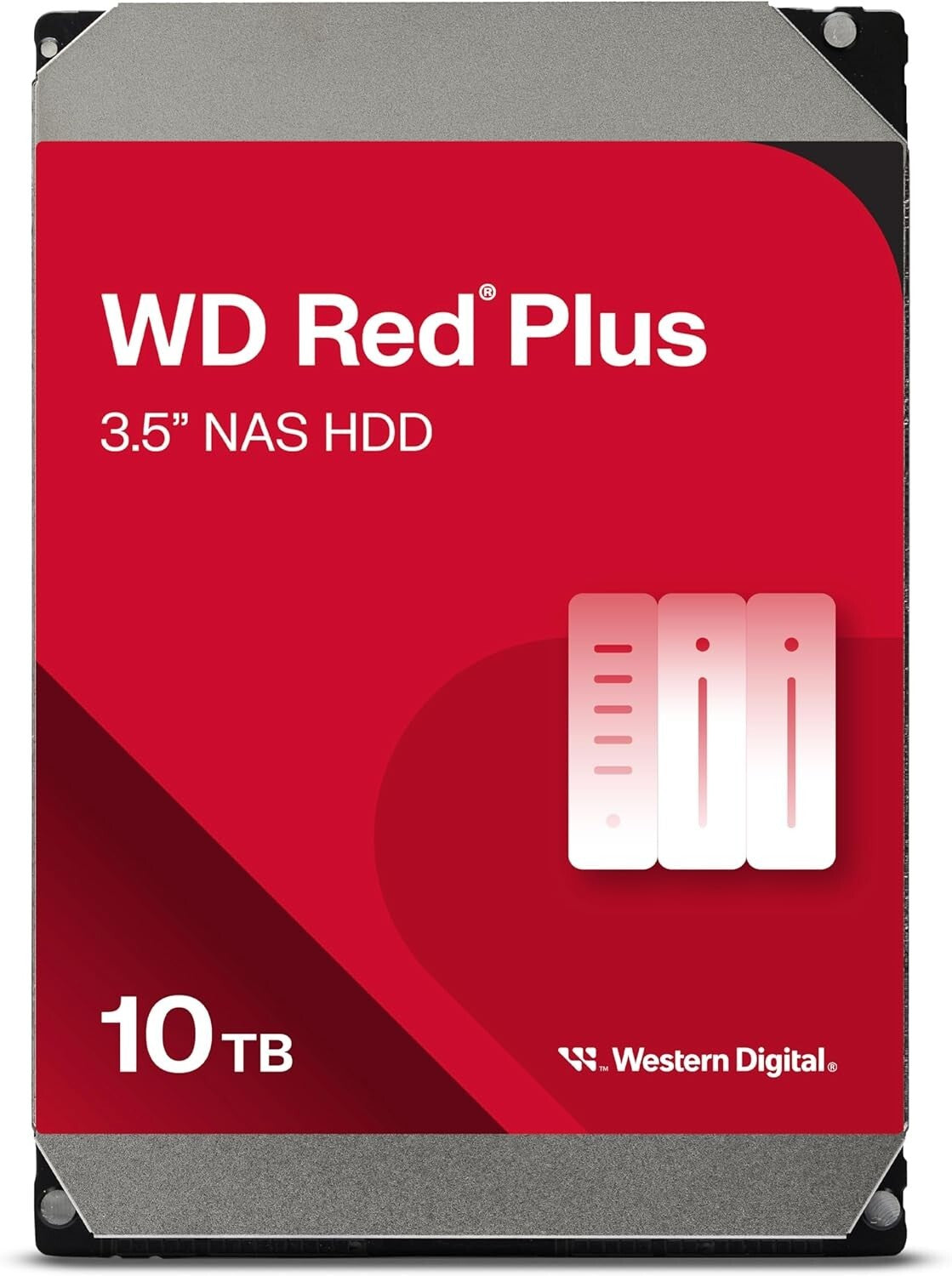 Reliable 10TB WD Red Plus Hard Drive - Designed for 24x7 NAS Performance