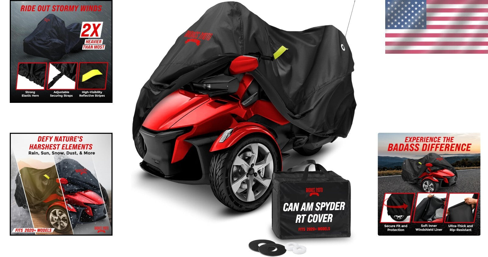 Premium Waterproof Spyder RT Limited Bike Cover with Windshield Protection