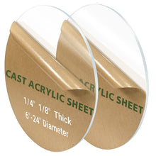 Load image into Gallery viewer, Versatile 2-Piece Clear Plexiglass Circle Set - Ideal for Projects &amp; Tabletops