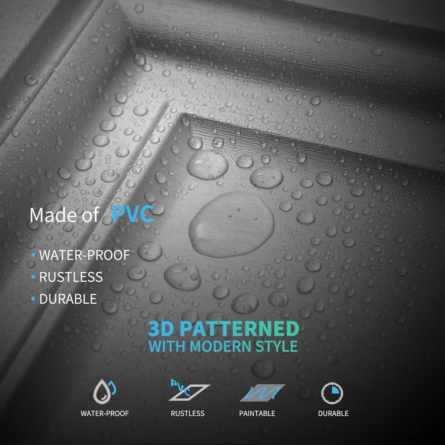 12-Pack 2'x2' PVC Ceiling Tiles in Argent Silver - Durable & Stylish Upgrade