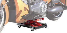 Load image into Gallery viewer, Wide Motorcycle Scissor Jack with Dolly - 1100 lbs Capacity for Easy Maintenance