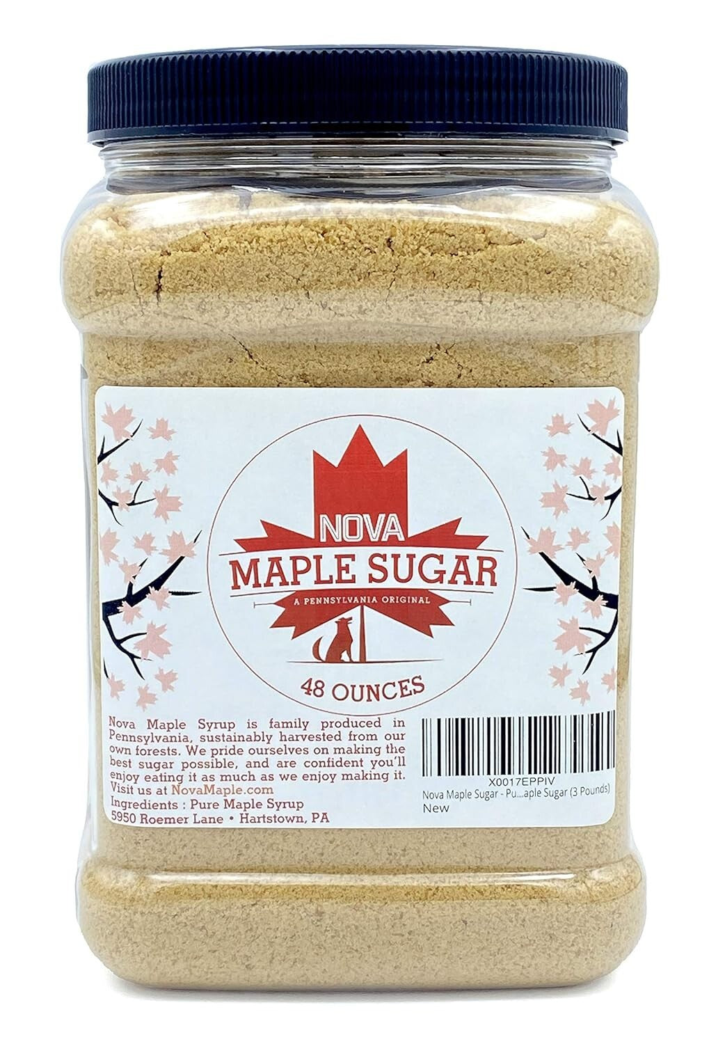 Sustainably Harvested Pure Maple Sugar - 3 lb Family-Owned Quality