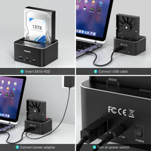 Load image into Gallery viewer, Elegant Aluminum USB 3.0 HDD Dock - Supports 18TB, Compatible with Windows/Mac