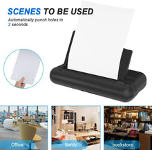 Load image into Gallery viewer, Heavy Duty Electric 3-Hole Paper Punch - Fast, Efficient, Black Finish Design