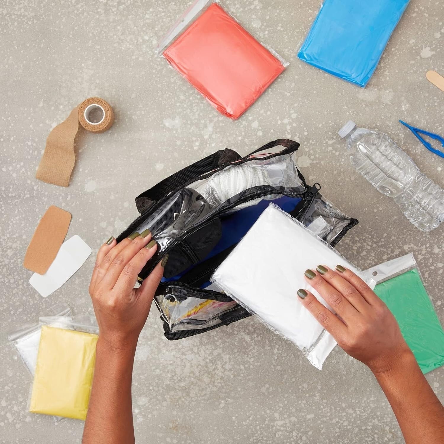 50 Pack Disposable Rainbow Rain Ponchos for Adults - Individually Wrapped