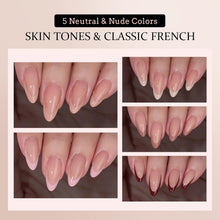 Load image into Gallery viewer, Medium Almond French Press On Nails with Gel &amp; Lamp - 30+ Days Lasting