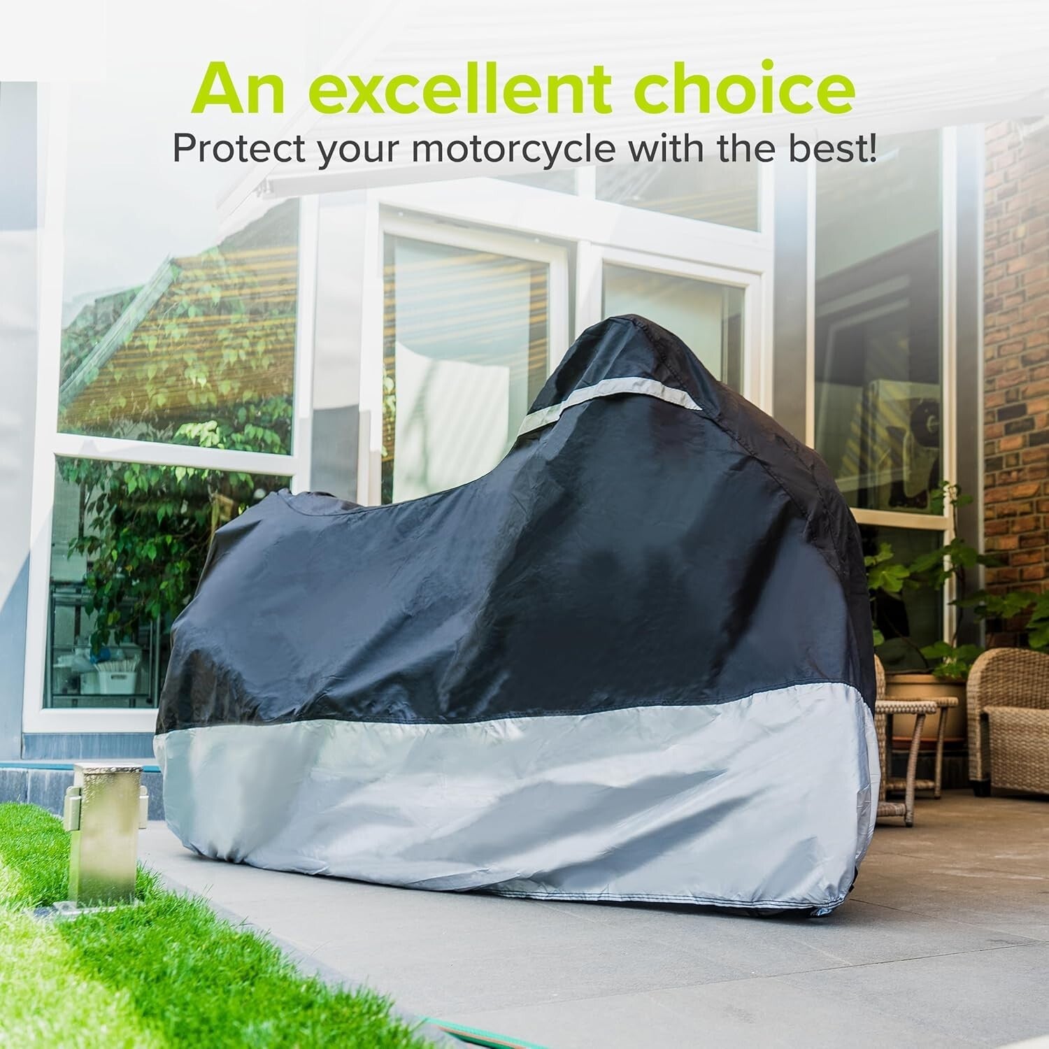 Extreme Heat Resistant Motorcycle Cover - Waterproof & Breathable, 80.71" Size
