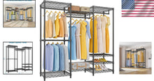 Load image into Gallery viewer, Freestanding Carbon Steel Wardrobe Rack - 790lbs Load Capacity, Modern Style
