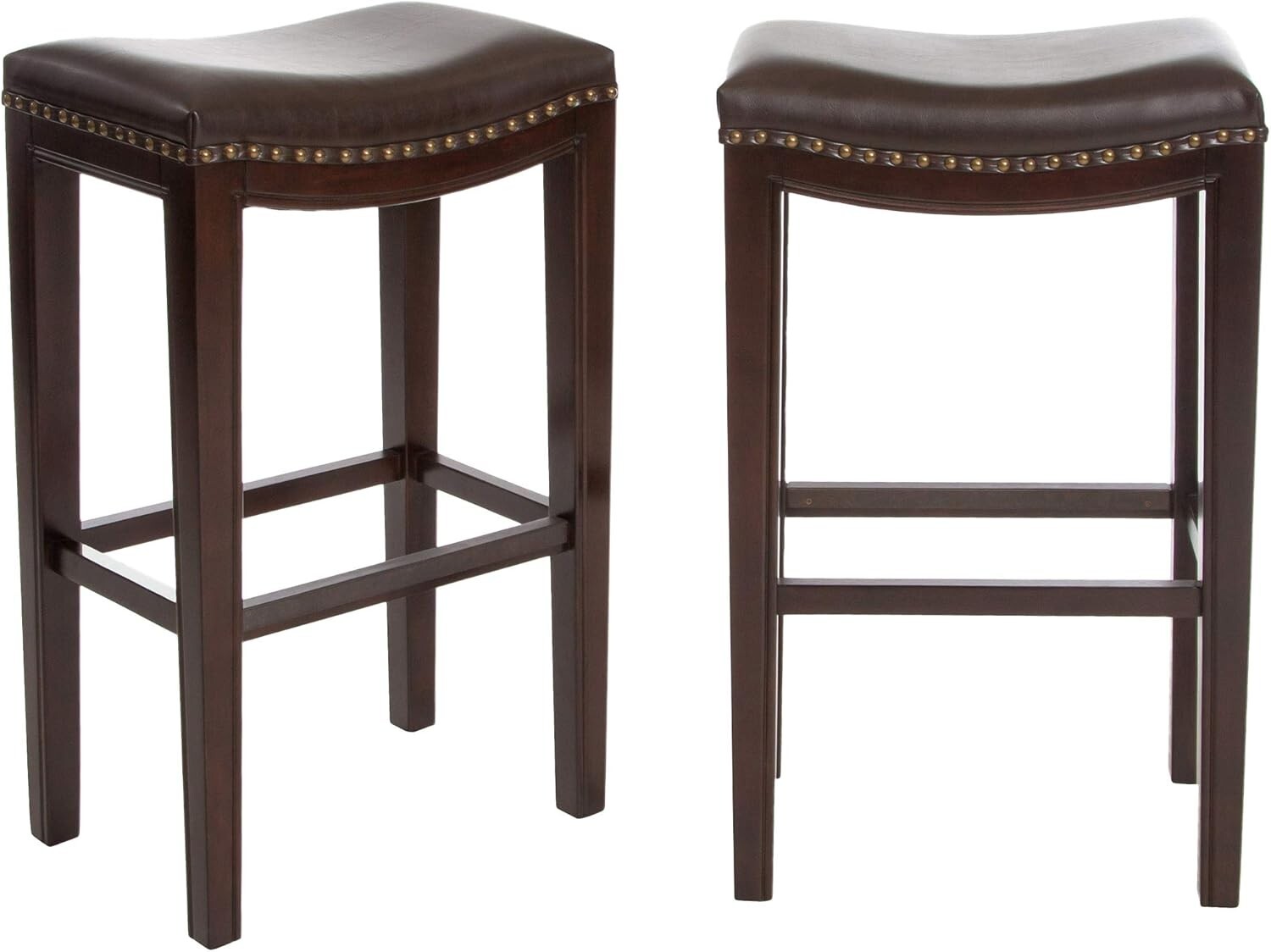 Christopher Knight Avondale Brown Backless Bar Stools - 2-Pc Set, 30'' Height