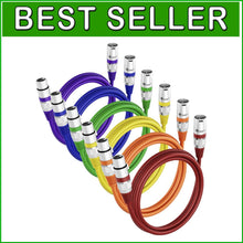 Load image into Gallery viewer, Multi-Colored 6ft XLR Male to Female Cables - 6-Pack for Musicians &amp; Podcasters