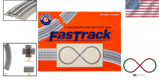 FasTrack Figure-8 Add-On Track Pack for O Gauge Train Layouts - Easy Assembly