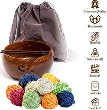 Load image into Gallery viewer, Deluxe 7x4 Rosewood Yarn Holder with Crochet Hooks &amp; Travel Bag - Perfect Gift