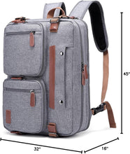 Load image into Gallery viewer, Stylish 17.3-Inch Laptop Bag - 3-in-1 Backpack &amp; Briefcase for Work Travel