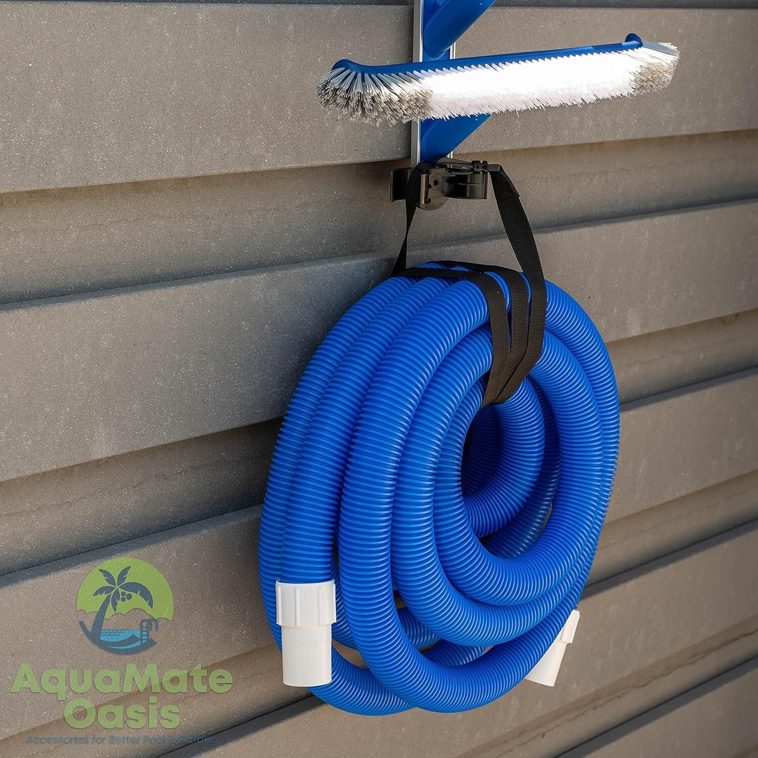 Organize Your Pool Area: Weatherproof Accessories Holder with Pole Support
