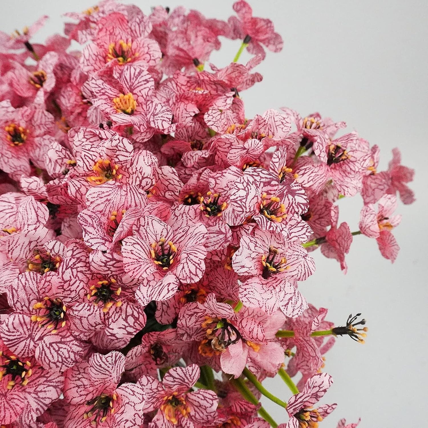 Weather Resistant 72 Bundles Pink Artificial Flowers for Indoor/Outdoor Use