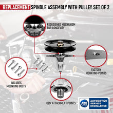 Load image into Gallery viewer, 2-Pack Replacement Spindle Assembly with Pulley for 42" Mowers - OEM Compatible