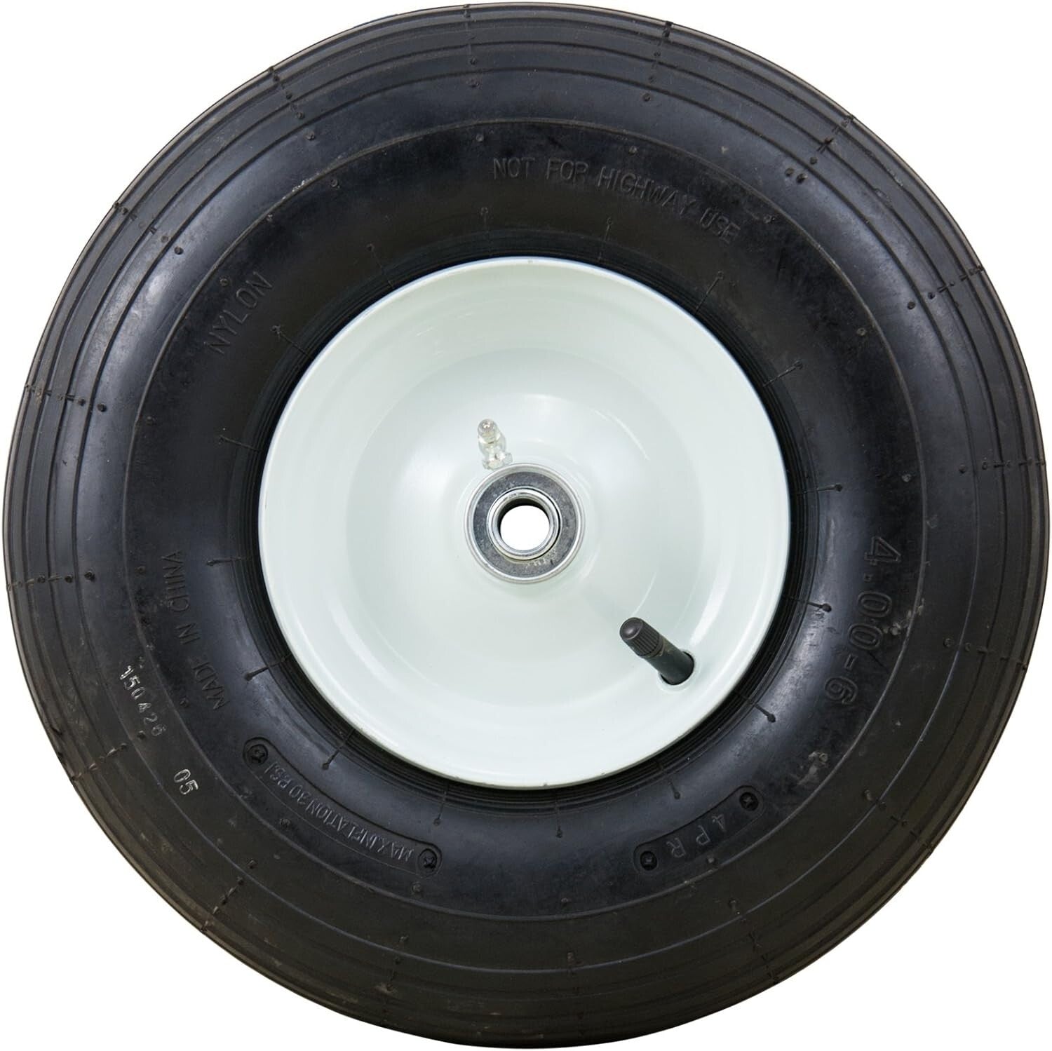 13 Inch Pneumatic Wheelbarrow Tire with 5/8 Ball Bearings for Year-Round Use