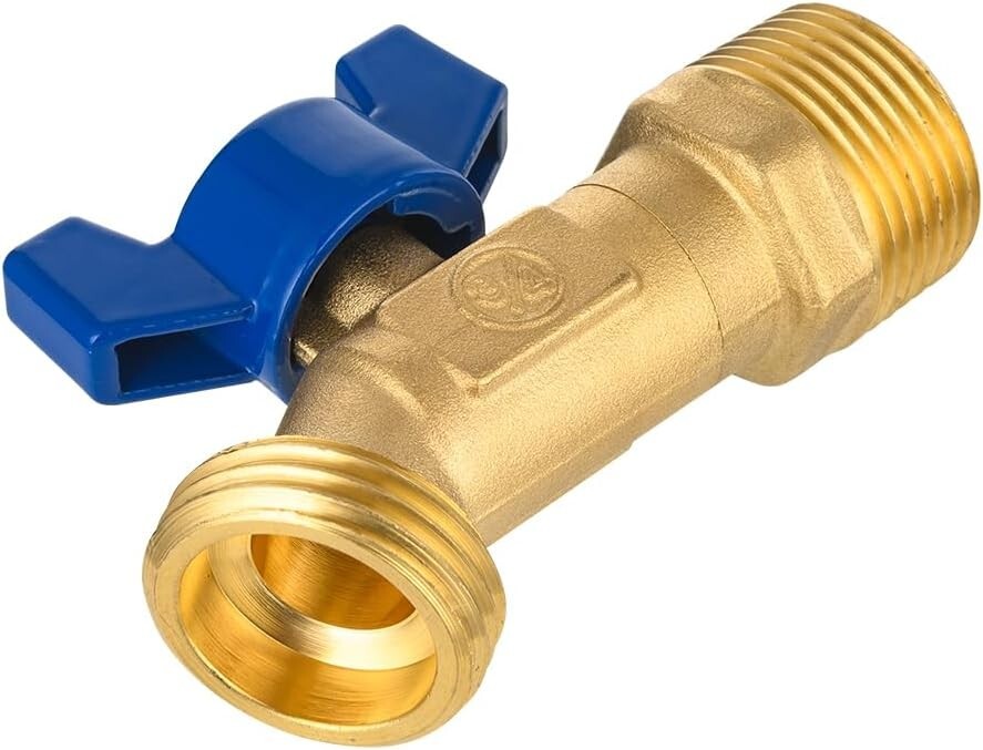 5-Piece Set: 1/4-Turn Brass Hose Bibb Valves for Efficient Water Flow