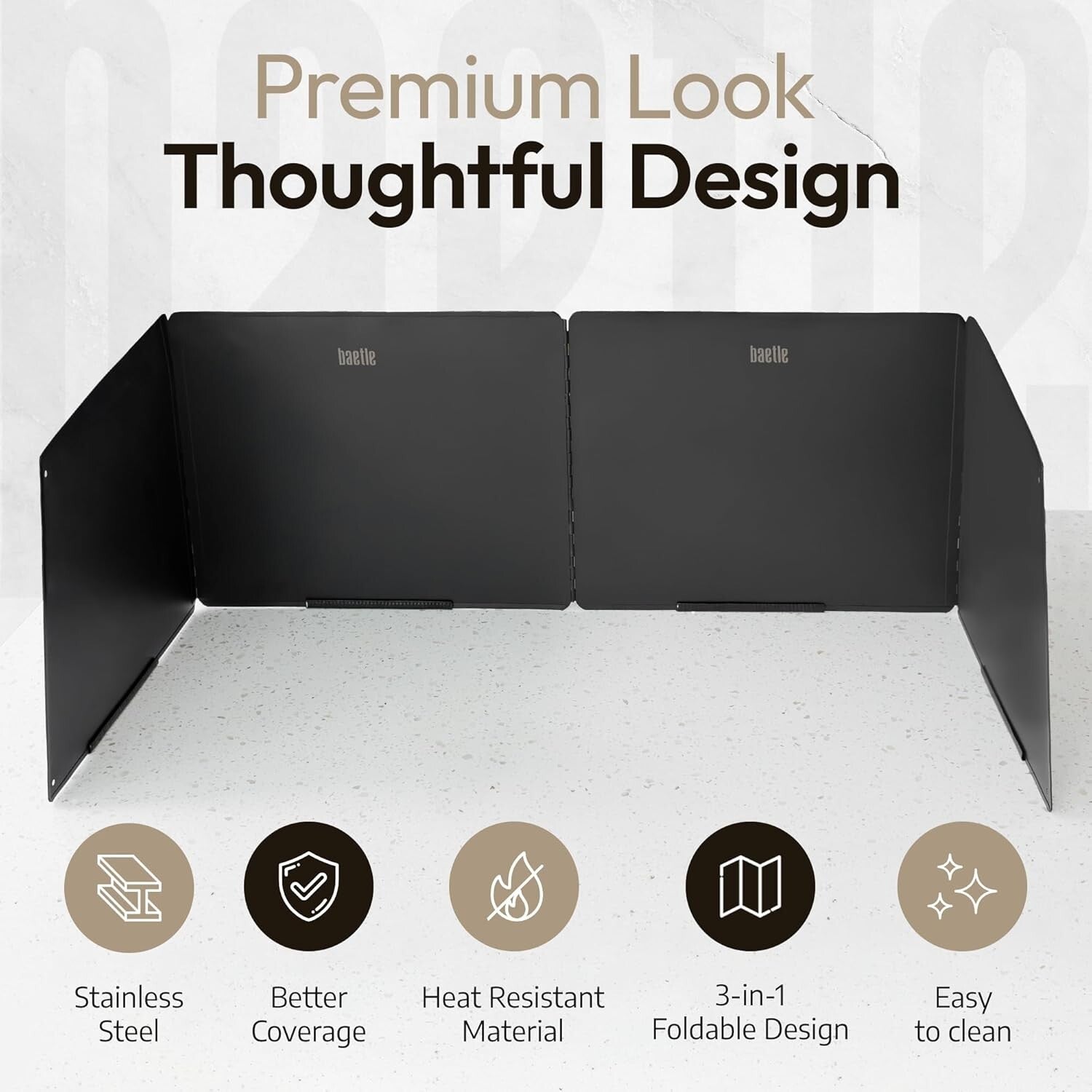 High-Quality Stainless Steel Frying Splash Guard + Spoon Rest - Holiday Gift