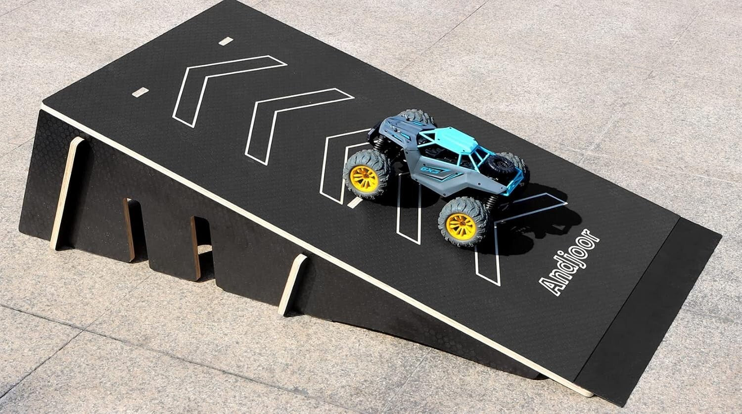 Sturdy Wood Skate Ramp - Multi-Use Design for Scooters, RC Cars, and More!