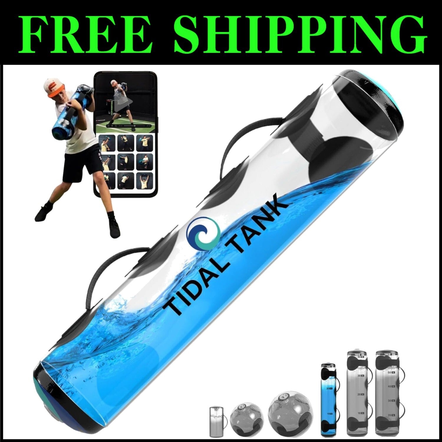 Lightweight Aqua Bag - 30 lbs Water Weight for Balanced Strength Training