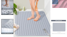 Load image into Gallery viewer, Oversized TPE Bath Mat with Quick Drain Holes: Comfort and Safety Combined