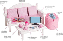 Load image into Gallery viewer, Durable Doll Furniture Set for 14-18" Dolls - Couch, Table &amp; Play Accessories