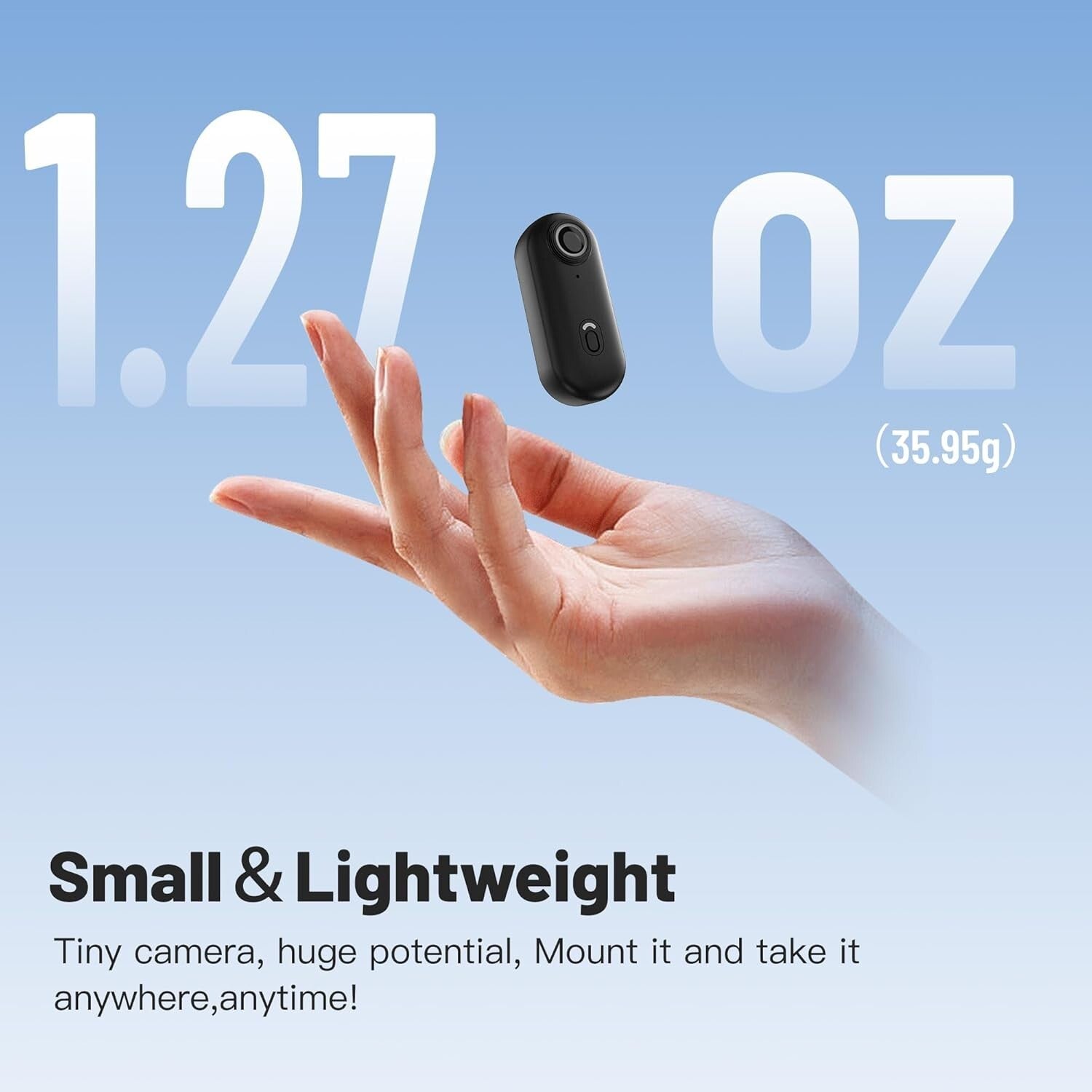 Compact 128GB Wearable Body Camera - Perfect for Travel and Pet Monitoring