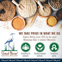 Load image into Gallery viewer, Great River Milling Organic Whole Wheat Flour - 25 Lb for Bread &amp; Pastries