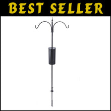 Load image into Gallery viewer, Squirrel-Proof 2 Arm Bird Feeder Pole Set with Durable Baffle &amp; Ground Twister