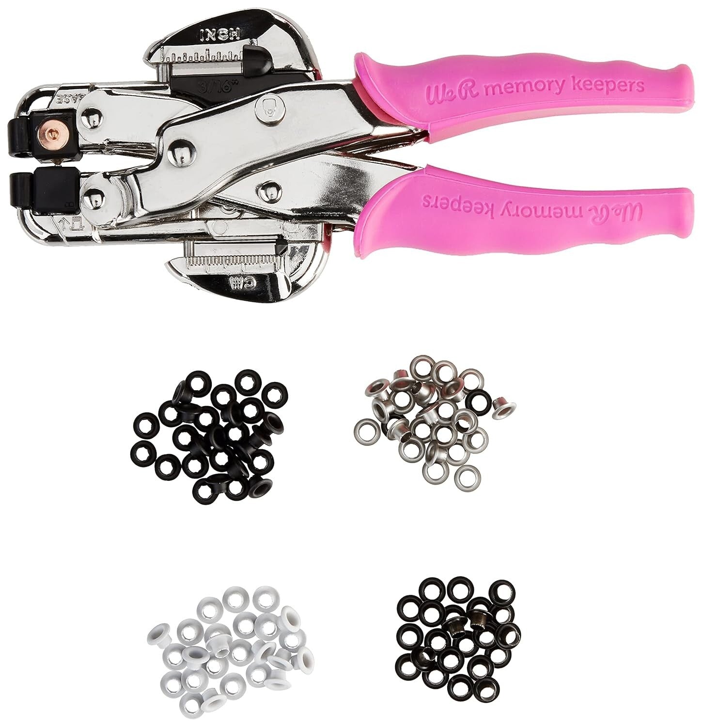 All-In-One Crop-A-Dile Eyelet Punch Tool with 100 Eyelets and Carrying Case