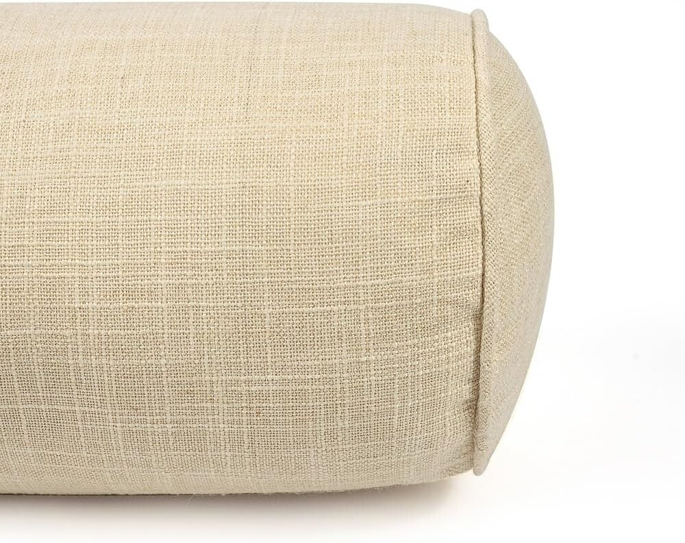 Organic Cotton Neck Roll Pillow with Removable Cover - Ideal for Travel & Home