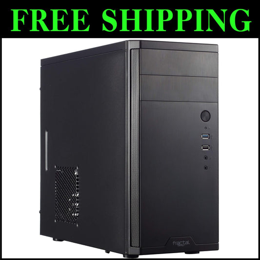 Brushed Aluminum Mini Tower Case with Vertical Storage Solution for PCs