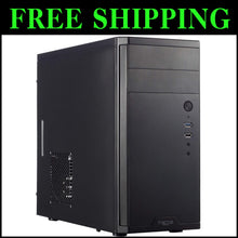 Load image into Gallery viewer, Brushed Aluminum Mini Tower Case with Vertical Storage Solution for PCs