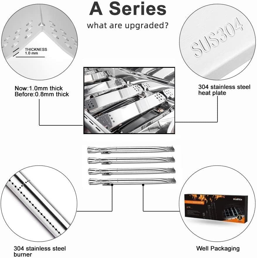 304 Stainless Steel Replacement Parts for Nexgrill 5 Burner Models - Durable