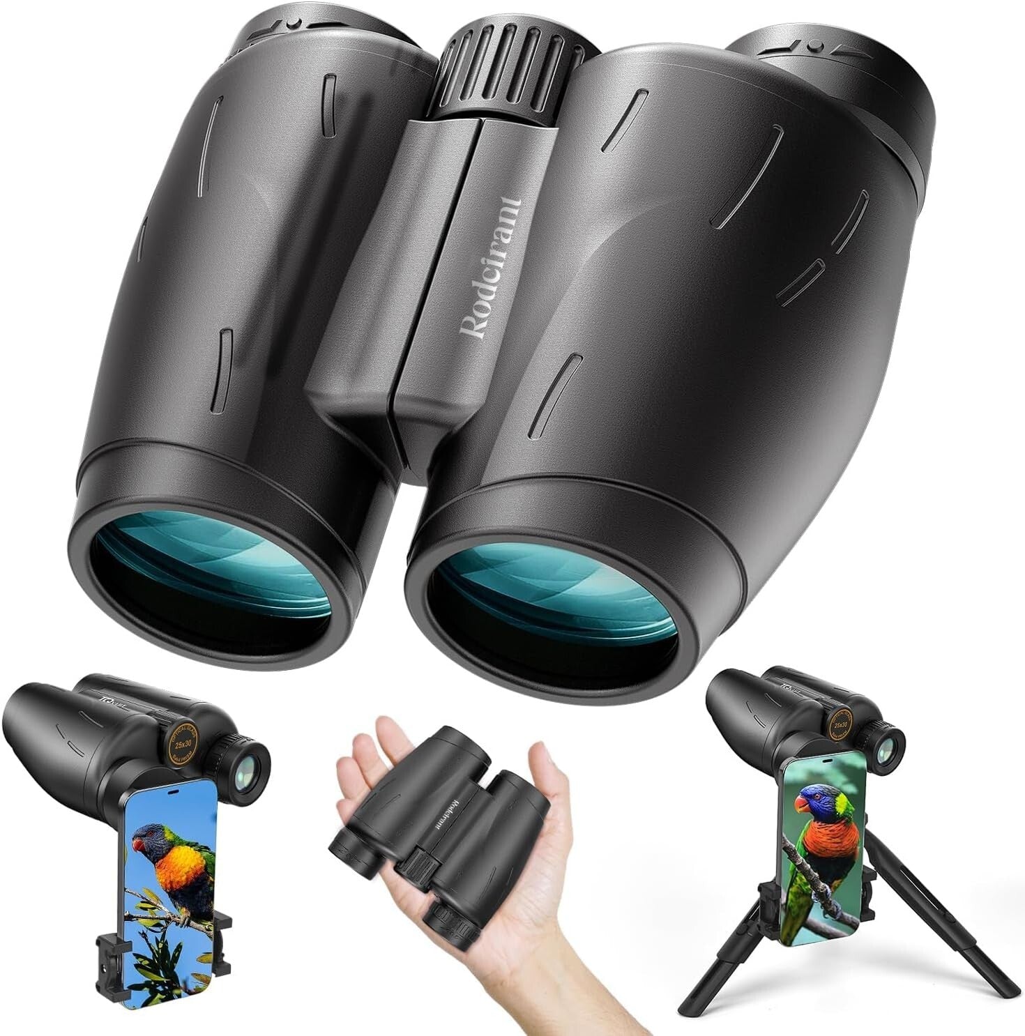 Lightweight 30mm Waterproof Binoculars with Tripod for Bird Watching & Concerts