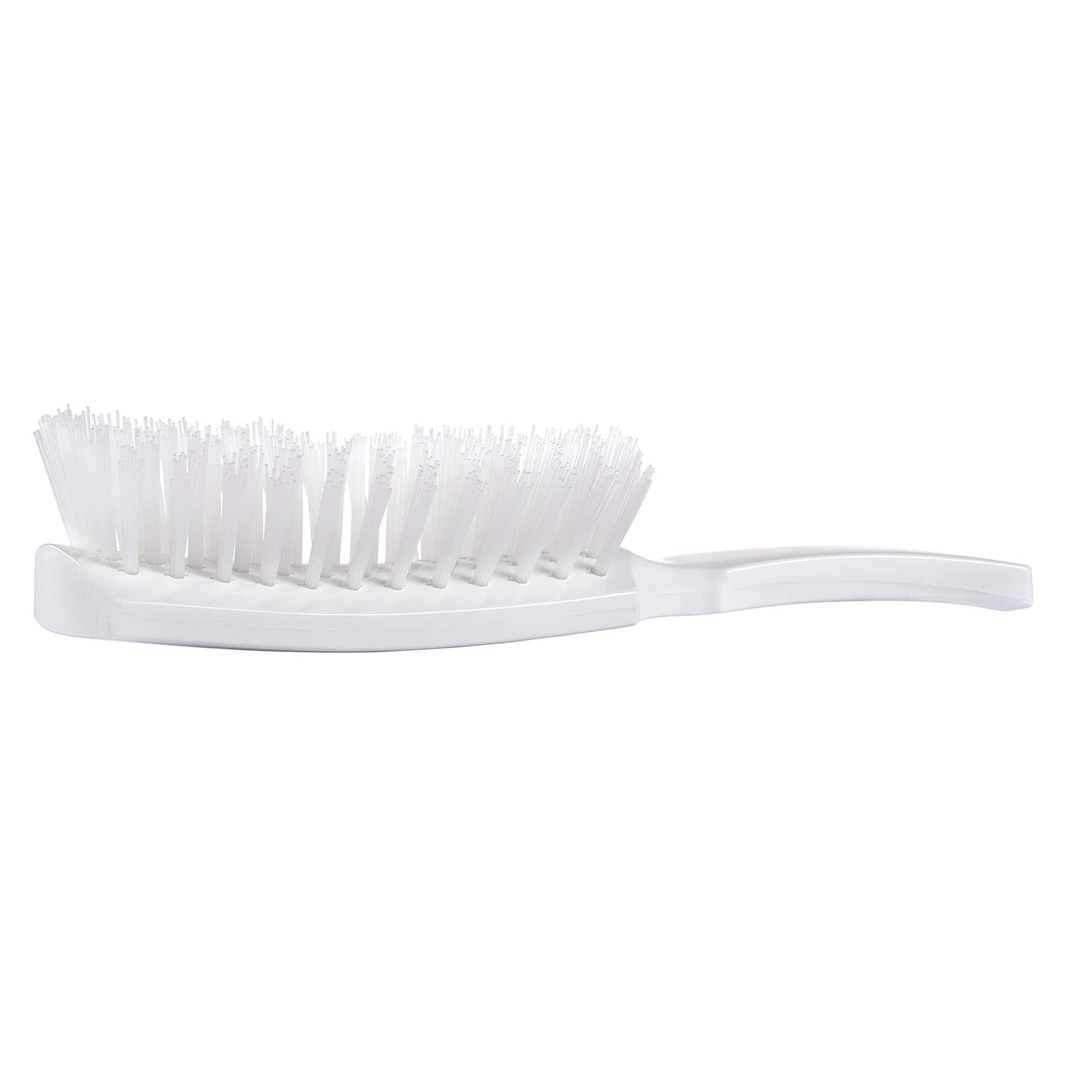 Stylish White Nylon Hairbrush with Durable Handle for Easy, Gentle Grooming