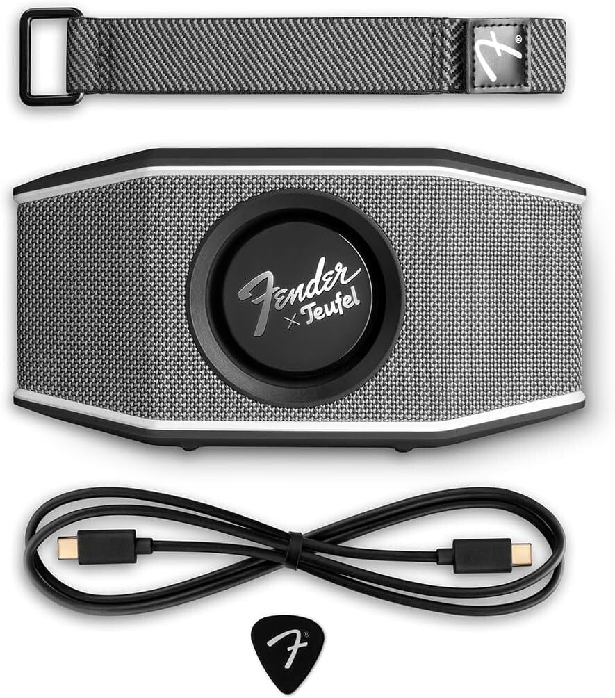 Fender x ROCKSTER GO 2 Waterproof Bluetooth Speaker - 28H Battery for Adventure