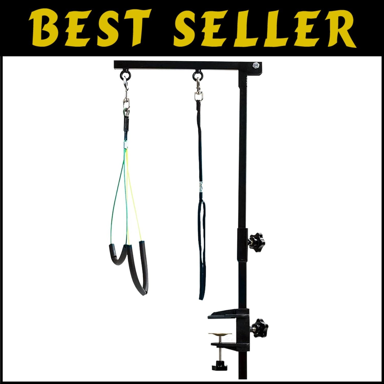 Adjustable Dog Grooming Arm with Clamp and No-Sit Haunch Holder - 35.4 Inches