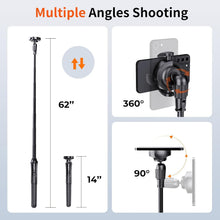 Load image into Gallery viewer, Portable Magnetic Selfie Tripod with Adjustable Height &amp; Remote for All Phones