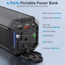 Load image into Gallery viewer, High-Capacity 27000mAh Portable Power Bank with 100W AC Outlet &amp; Fast Charging