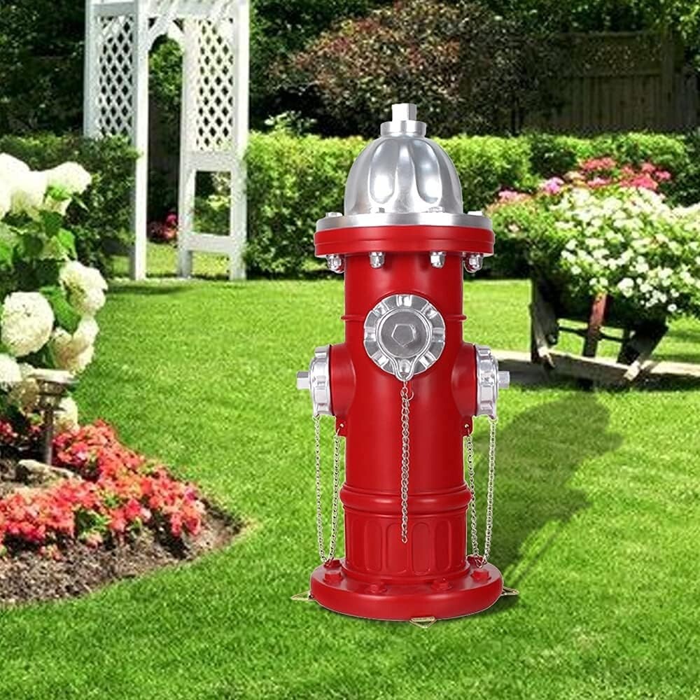 Colorful 17.5" Resin Fire Hydrant Dog Pee Post - Perfect for Potty Training!